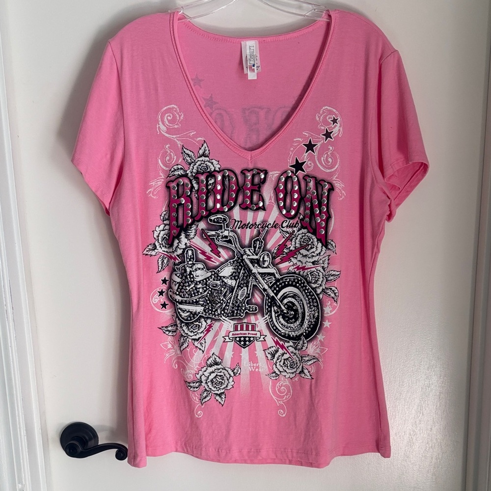 Liberty Wear Pink Graphic Tee - Short Sleeve